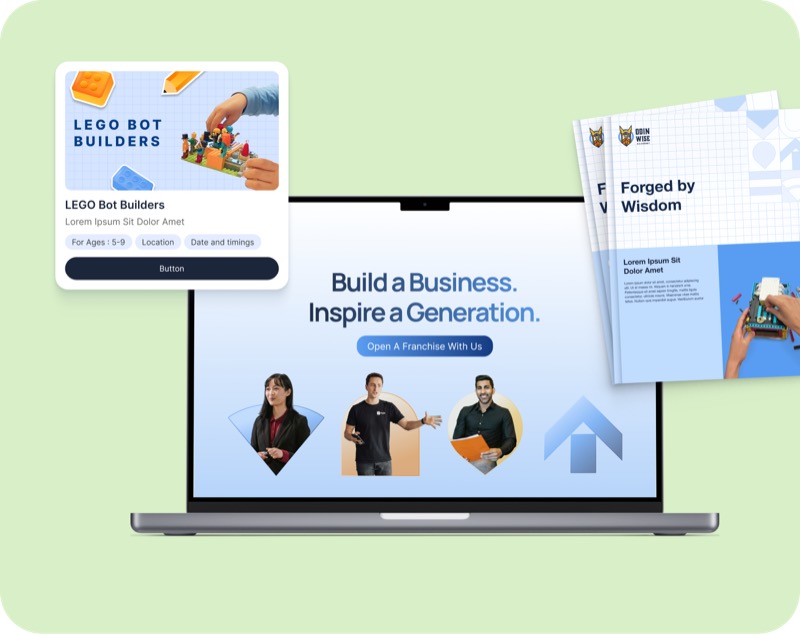 Illustration representing brand identity and digital presence